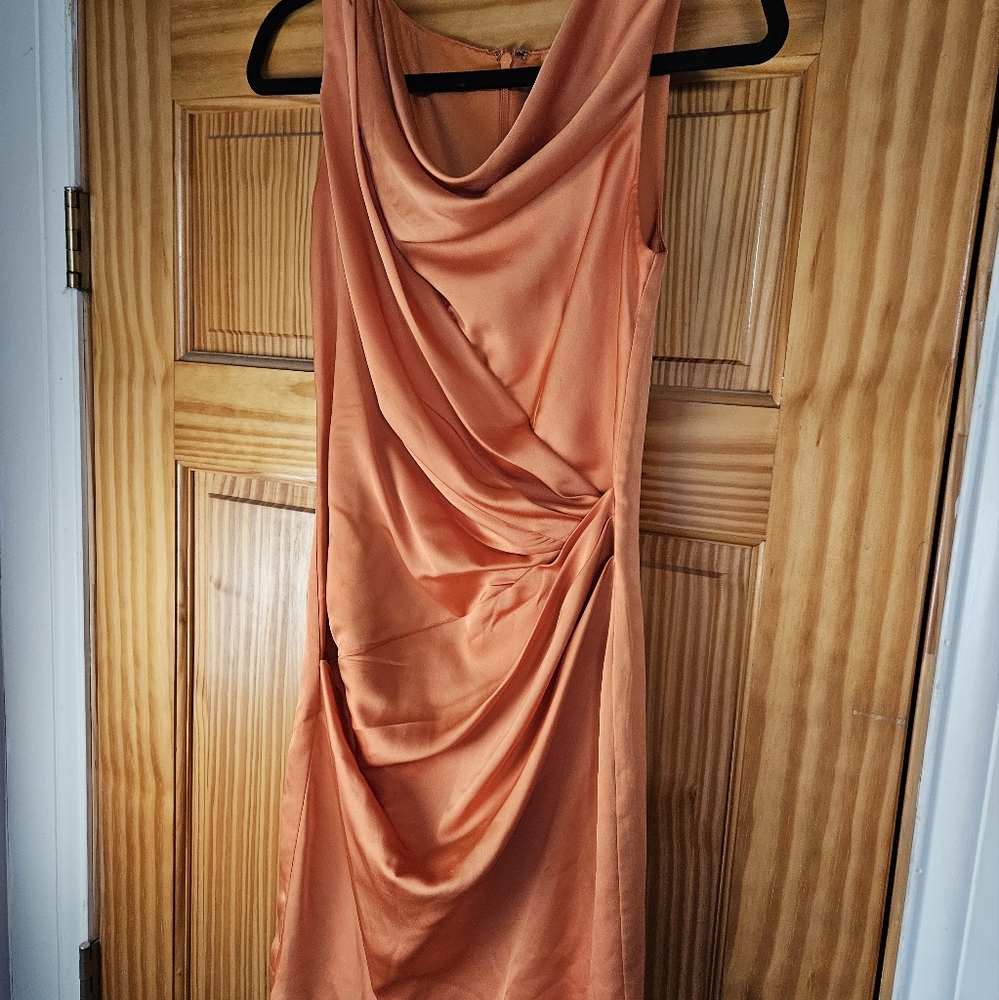 Fun and flirty orange Max & Cleo dress